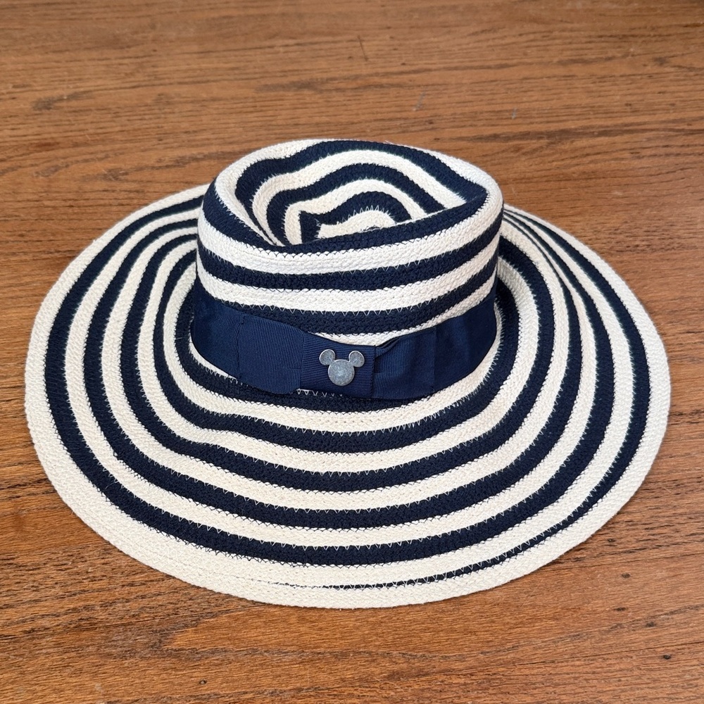 Disney Parks Striped Navy and White Sun Hat